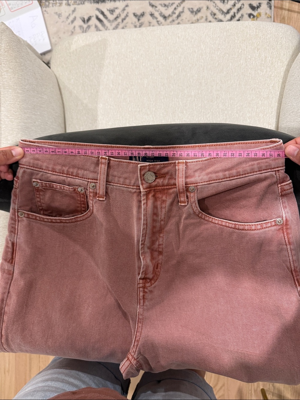 GAP Dusty Rose Wide-Leg High-Rise Jeans - Picture 4 of 7